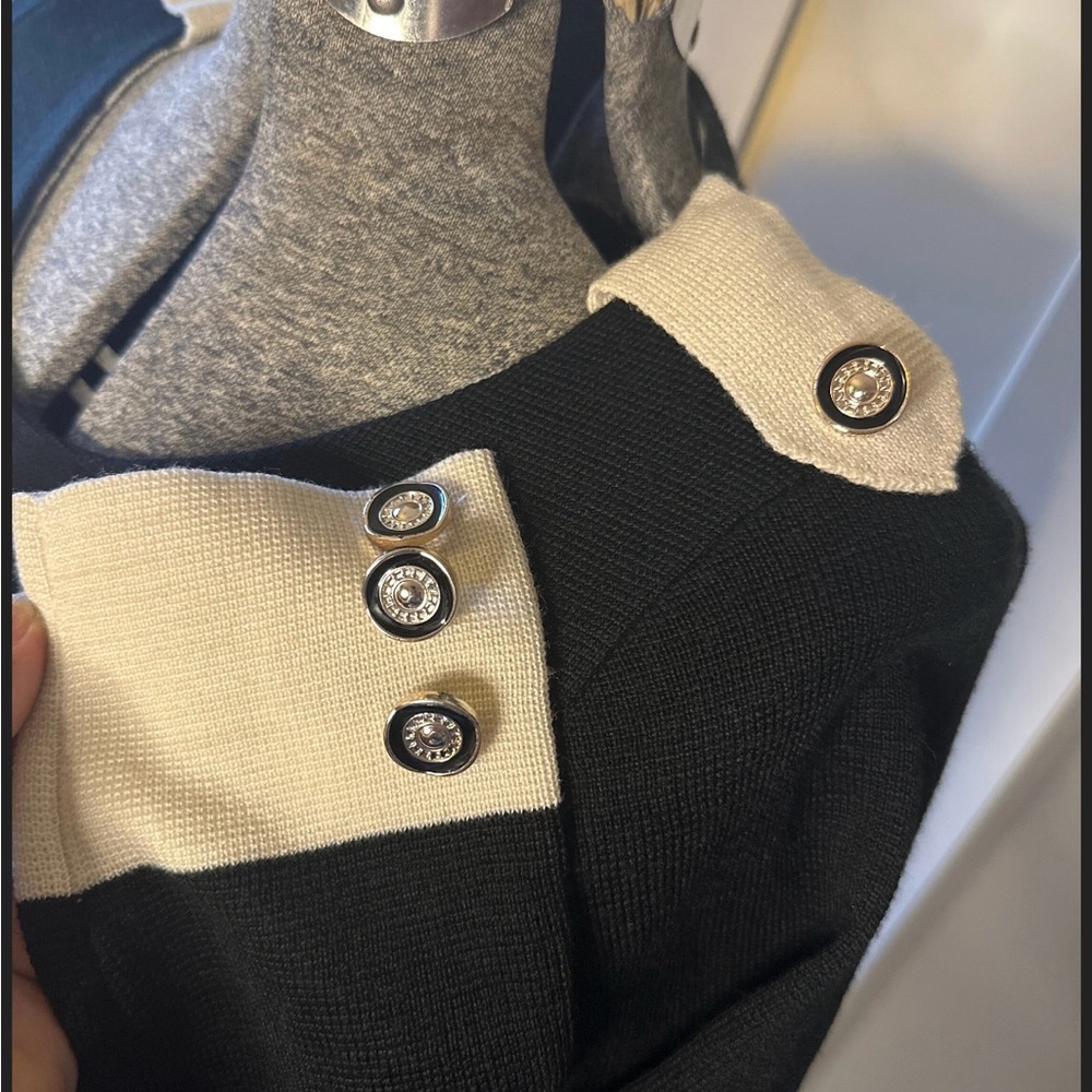 Vintage Moschino Jeans Sweater Knit Black Dress L (fits S/M) - Picture 9 of 13